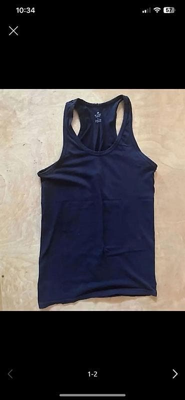 stringer alt geyimi: Qolsuz idman maykası – tünd göy rəng - Kəsim: Racerback (çiyinləri — 1