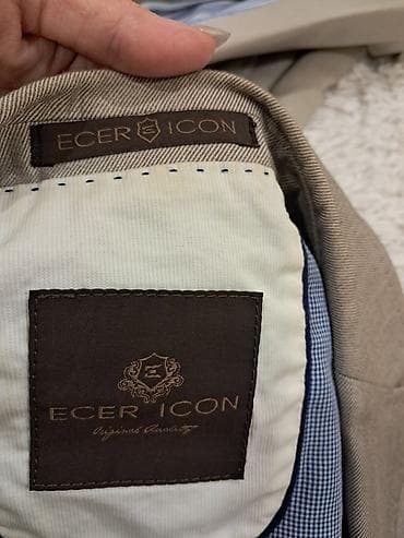 kişi geyimleri kurtkalar: Ecer Icon kişilər üçün şlyapa yaxalı klassik ceket - Rəng: açıq boz — 8