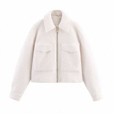 yun jaket: Zara muadil jaket rengi ekru rengidir razmer mene boyuk oldugu ucun — 1