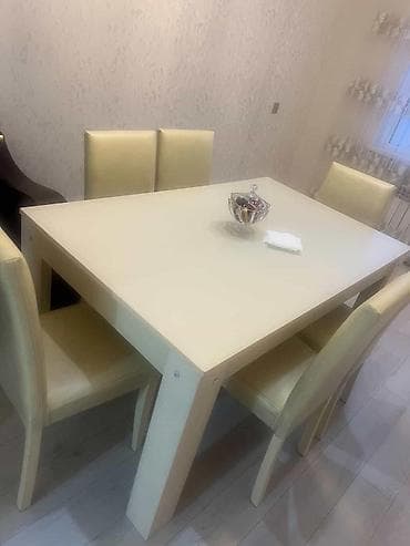 dərs masa: Açılmayan, Dördbucaq masa, 4 stul — 1