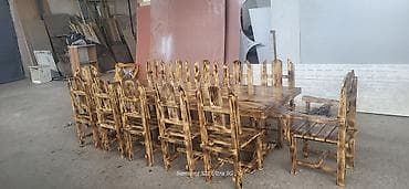 balkon masa: Yeni, Künc masa, Açılmayan, Stullar ilə, Taxta, Azərbaycan — 6