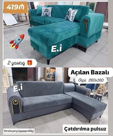 Künc divan, Açılan, Bazalı, Parça, Pulsuz çatdırılma
