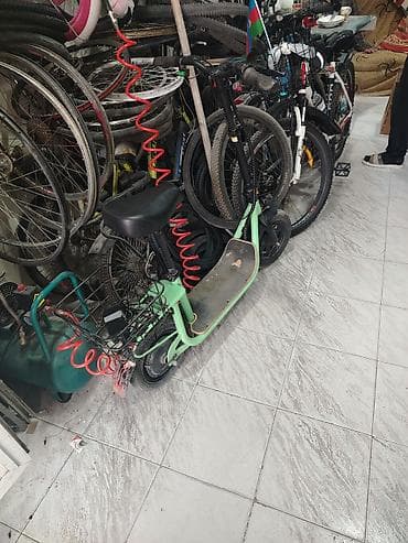 Электросамокаты: Elektrik skuter – meakida brendi - Rəng: açıq yaşıl - Oturacaqlı — 1