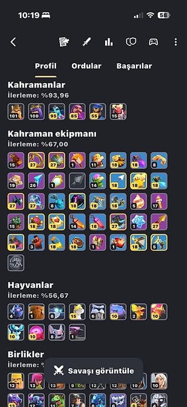 Digər oyun dəstləri: Clash of Clans + Clash Royale oyun hesabı Clash of Clans: - Şəhər — 3