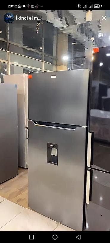 soyuducu satisi: İki qapılı soyuducu (üst hissə dondurucu) – inox rəng - NoFrost tipli — 1