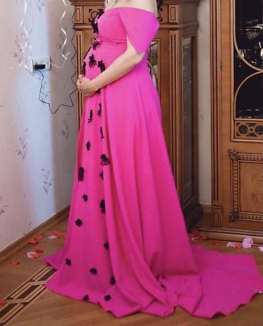 koja donlar: Məhsul: Qadın gecə/ziyafət donu -Ölçü: 38-42 - Rəng: Parlaq fuşya — 2