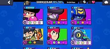 Brawl Stars hesabı – yüksək inkişaflı Xüsusiyyətlər: - Kupa: təxminən — 2