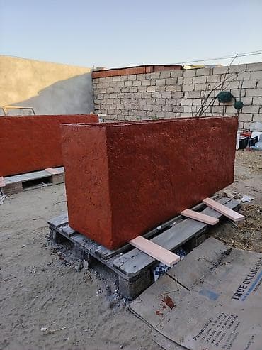 Uzun düzbucaqlı dekorativ dibçəklər – beton/şpaklyovka əsaslı Məhsul — 3