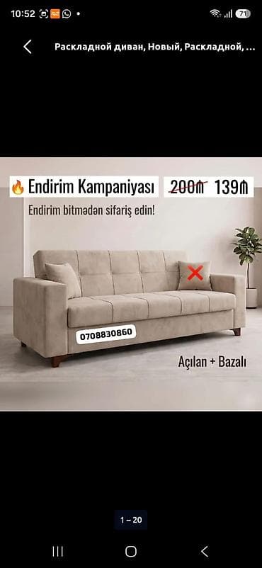 Açılan və bazalı divan - Funksionallıq: açılan mexanizm sayəsində