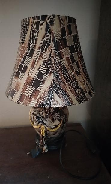 Masaüstü dekorativ lamp - Üslub: Etnik/bohem naxışlı abajur və korpus