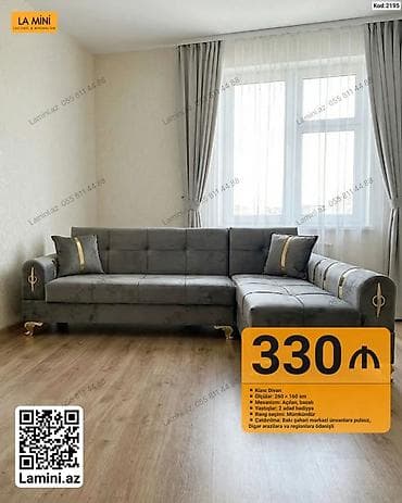 acilan divan: LA MINI künc divan - Model: Kod 2195 - Ölçülər: 260 × 160 sm - — 1
