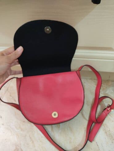 прозрачная сумка в роддом оптом: Qırmızı canta — 2