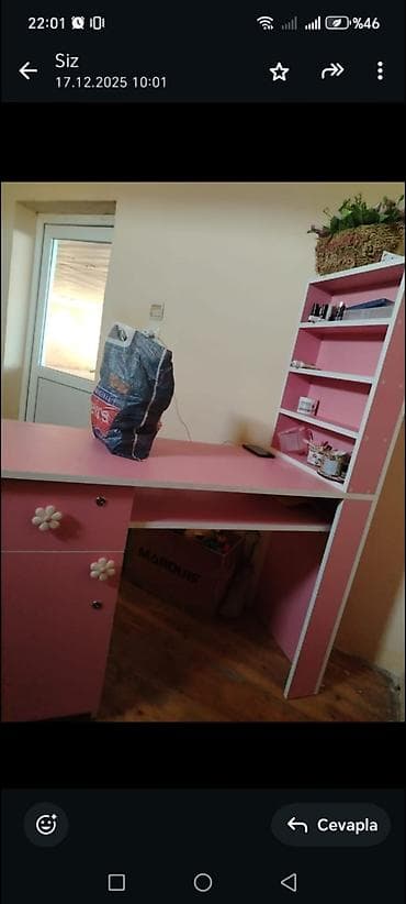 mebel aksesuar: Qız üçün, Siyirməli, Yazı masası, Stulsuz — 1