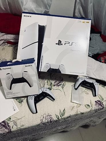 televizo: PS 5 SLIM YENI KIMI 2 PULT PLUS ILE. QIYMET SONDU CIZIQSIZ ELA — 1