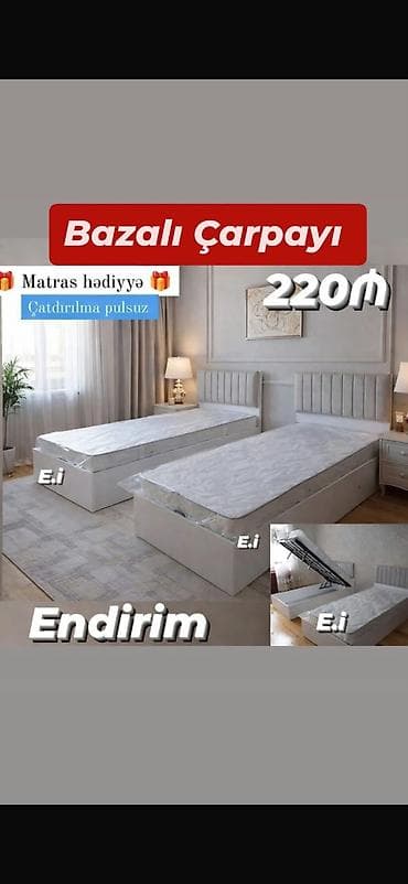acilib baglanan carpayi: Bazalı çarpayı – endirim! • Qiymət: 220₼ • Matras hədiyyə • — 1