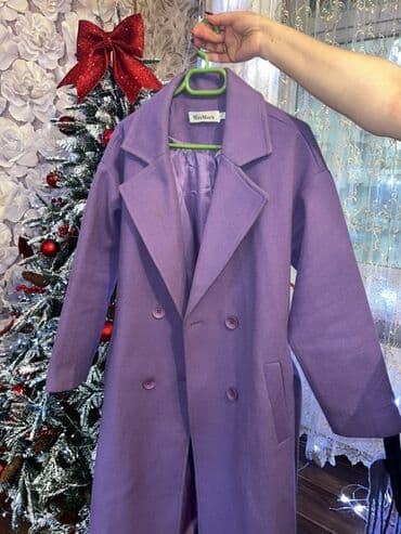 Кастрюли: Пальто, Max Mara, XL, цвет - Фиолетовый — 1