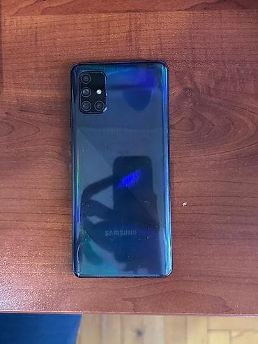 philips xenium 9@9s: Samsung Galaxy A71, 128 GB, rəng - Qara, Barmaq izi, Simsiz şarj, İki sim kartlı — 1
