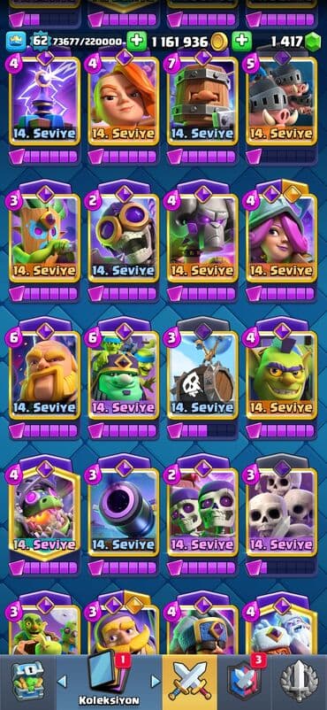 Əskinaslar: Clash Royale hesabı – “ALPHA ELCHIN” - Kral səviyyəsi: 62 - Klan — 4