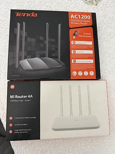 Hər ikisi açılmayıb!!! Tenda AC1200 və Xiaomi Mi Router 4A – ikisi