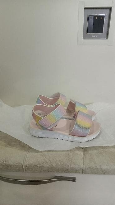 Uşaq sandaleti - Rəng: Pastel göy qurşağı (parıltılı) - Material — 2