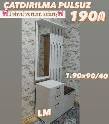 шкаф в зал: Açılan, 1 qapı Düz dolab, Dəhliz dolabı — 1