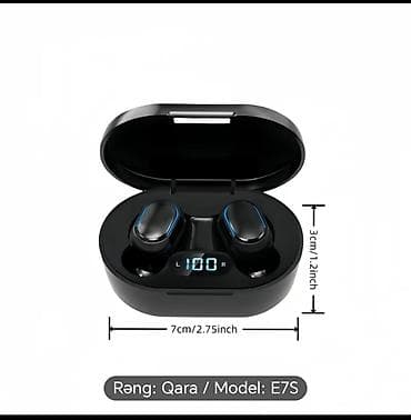 Məhsul: Simsiz qulaqlıqlar Model: E7S Rəng: Qara Xüsusiyyətlər: -