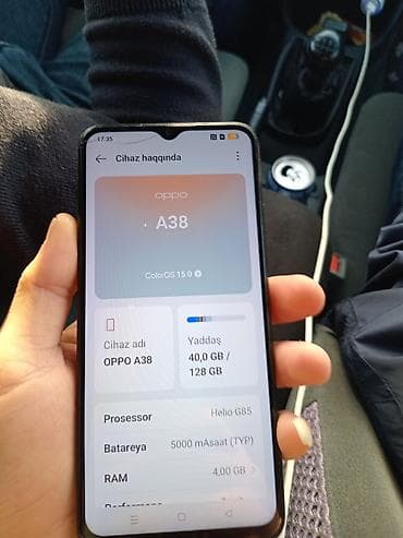 ayfon 11 kreditle: Oppo A38, 128 GB, rəng - Qara, İki sim kartlı — 7