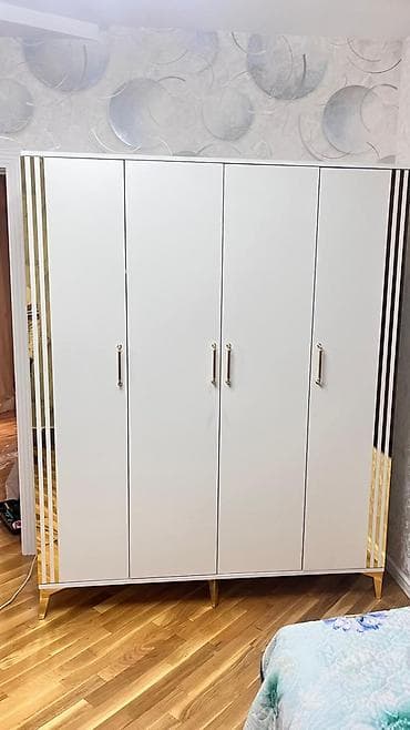 ev ucun qapi: Yeni, 4 qapılı, Güzgülü, Digər rəng, Digər material, Açılan, Düz dolab — 2