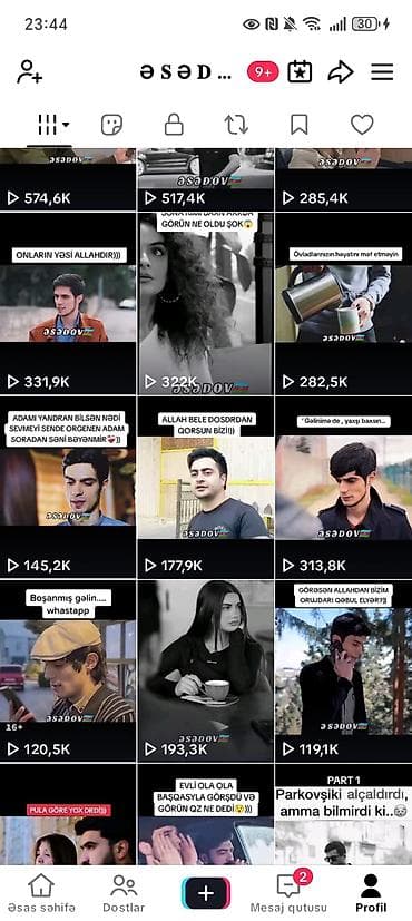 7 yerlik avtomobillər: Xidmət: TikTok hesabı – “Əsədov” kontent səhifəsi Xüsusiyyətlər: - — 1