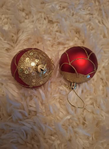 yeni il tortunun bezedilmesi: Yolka üçün oyuncaqlar.10oyuncaq.3 bantik.2 buz bəzək yolka — 1