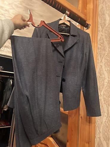 Qadın kostyum dəsti – pencək və şalvar - Rəng: tünd-boz, yüngül