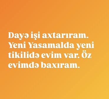 daye is elanlari 2024: Dayə işi axtarıram — 1
