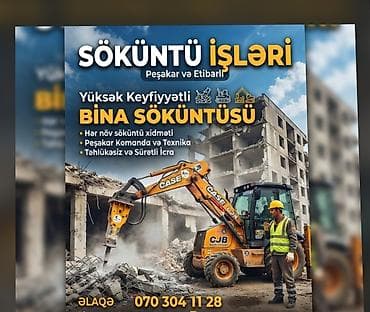 Tikinti işləri: Söküntü İşləri – Peşəkar və Etibarlı - söküntü xidməti - Peşəkar — 1