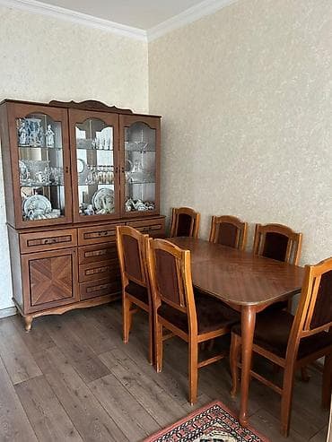 Для гостиной, Б/у, Нераскладной, Овальный стол, 6 стульев — 3