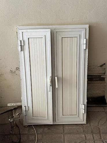 PVC materialdan ikiqanadlı kiçik pəncərə. - Rəng: ağ - Açılma tipi — 1
