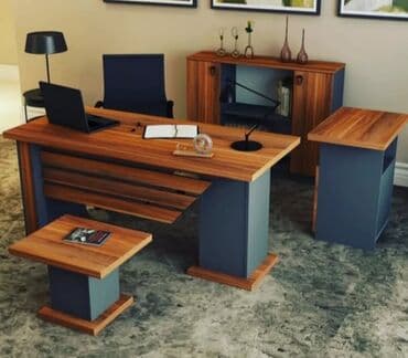 Офисные, игровые кресла: Ofis mebel dəsti – müasir dizayn kreslo qiymete daxil deyil - Dəst — 1