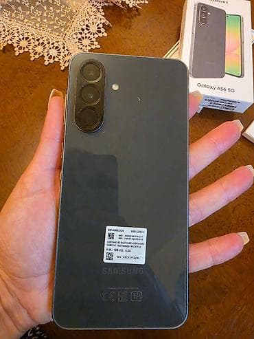 tecno telefon: Samsung Galaxy A56 5G, 256 GB, rəng - Boz, İki sim kartlı — 1