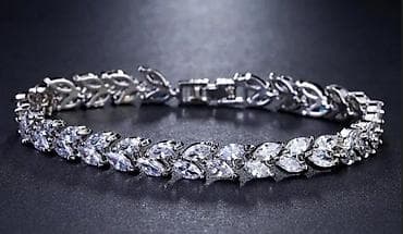 adli qolbaqlar: Красивый новый комплект из гипоаллергенного родированного сплава и — 3