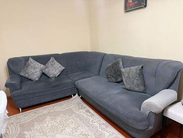 Комплекты диванов и кресел: Б/у, Угловой диван, Диван, Без подьемного механизма, Нераскладной — 2