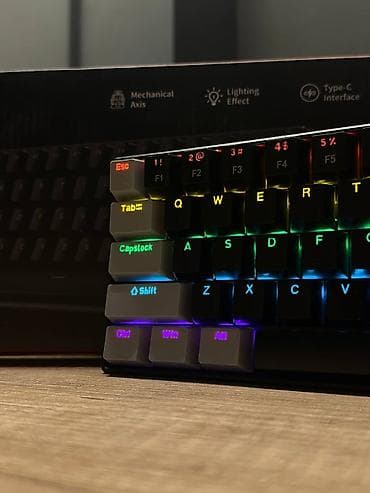 Noutbuk və netbuklar: Weiyu RS0 60% — Black / White (Blue switch) Rainbow— 39₼ Game K61 — 7