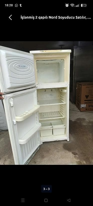 islenmis samavar: İşlənmiş 2 qapılı Nord Soyuducu Satılır, rəng - Ağ, Dispenserli — 2