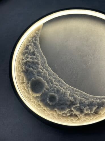 divar sticker: İşıqlı dekor ay 3 fərqli rəng temperaturuna malik( ağ; sarı; gün — 1