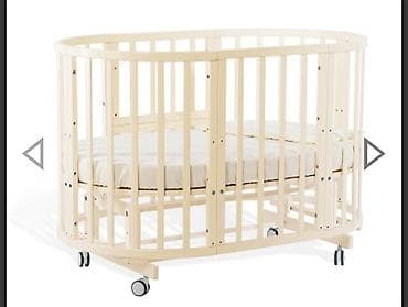 krovat transformer: Oğlan və qız üçün, Yumru, Beşik, Matras ilə, Yellənmə mexanizmsiz — 2