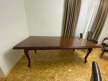 Qonaq masası, İşlənmiş, Açılmayan, Taxta, Dördbucaq masa