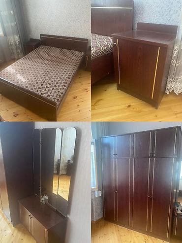 2 təknəfərlik çarpayı, 2 tumba, Dolab, İşlənmiş