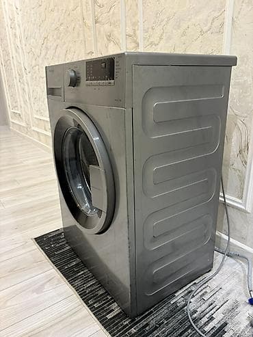 paltaryuyan teze: Arçelik önyükləməli paltaryuyan maşın - Rəng: boz/metalik korpus - Ön — 2