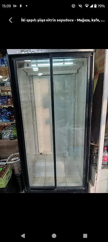 vitri: İki qapılı şüşə vitrin soyuducu - Mağaza, market, kafe və restoranlar — 3