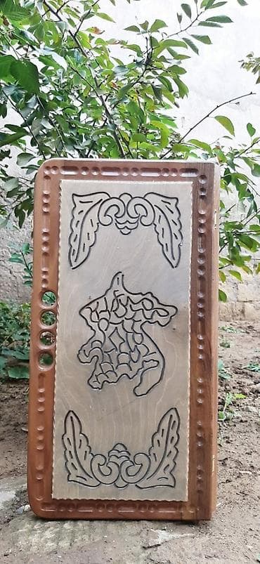 nərd taxta: Əl işı – taxta nərd lövhəsi - Material: təbii ağacdan hazırlanmış — 3