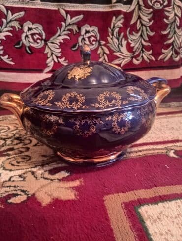 Boşqablar, 1 əd, rəng - Göy, Xrustal, Çexiya