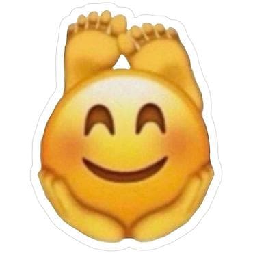 Emoji stiker – “xoşbəxt ayaqlar” dizaynı - Material: suya və